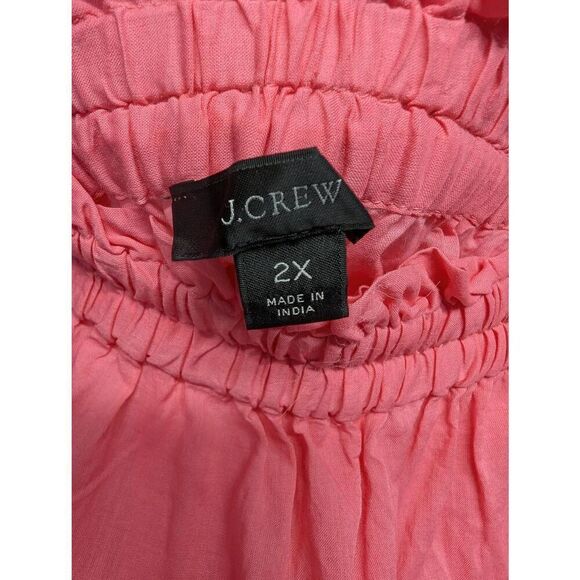 J. Crew Pink Cotton Voile Side Slits and tie Beach skirt Plus size 2X Lightweigh - Picture 5 of 12